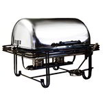 American Metalcraft MESA27 Full Size Roll Top Chafer, Stainless w/ Wrought Iron Accents