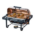 American Metalcraft MESA72C Full Size Roll Top Chafer, Copper Cover w/ Hammered Finish