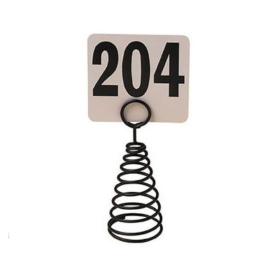 American Metalcraft MHSB7 Spiral Number Holder, 6 in H, Black