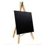 American Metalcraft MNIBKR Tabletop Mini Chalkboard w/ 6 x 10 Removable Board, Natural