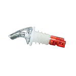 American Metalcraft MPC100 Measure Pourer, 1 oz Capacity, Clear Nozzle, Red Base, No Collar
