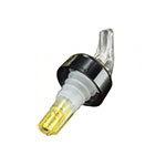 American Metalcraft MPC150C Measure Pourer, 1-1/2 oz Capacity, Clear Nozzle, Yellow Base, Black Collar