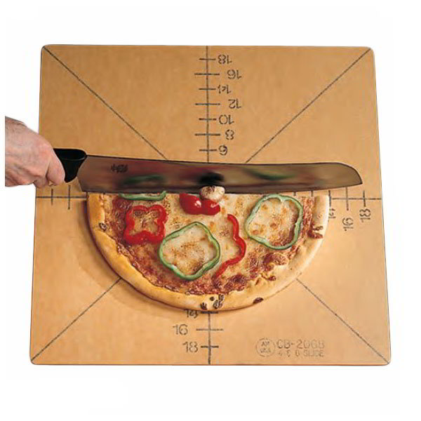 American Metalcraft MPCUT6 Pizza Slice Cutting Board And Guide, 6 Slice, Pressed Wood