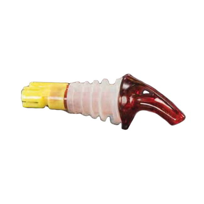 American Metalcraft MPR150 Measure Pourer, 1-1/2 oz Capacity, Red Nozzle, Yellow Base, No Collar