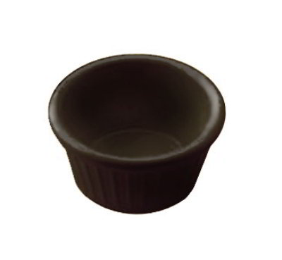 American Metalcraft MRF150BL Ramekin, 1-1/2 oz Capacity, Fluted Sides, Melamine, Black