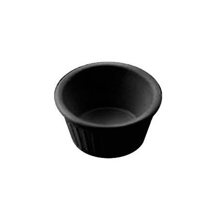 American Metalcraft MRF250BL Fluted Sides Ramekin, 2 oz. Capacity, Melamine, Black