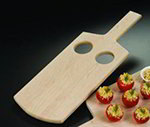 American Metalcraft MSB1 Serving Board, 18 in L x 8 in W x 1/2 in H, with (2) 2 in Holes for Sauce Cups