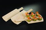 American Metalcraft MSB5 Serving Board, 18 in L x 8 in W x 1/2 in H, (2) 2 in Holes for Sauce Cups
