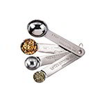 American Metalcraft MSSF75 Measuring Spoon Set, 1 Tbl, 1/2 Tbl, 1 tsp, and 1/2 tsp, Stainless