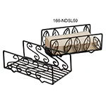 American Metalcraft NDSL59 Napkin Basket, 8-3/4 in x 5 in x 4-1/2 in H, Black, Leaf, Wrought Iron