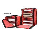 American Metalcraft PB1914 Deluxe Pizza Delivery Bag w/ Rack, Holds 6-Boxes, Red