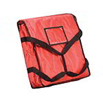 American Metalcraft PBDX1805 Deluxe Pizza Delivery Bag, 18 in x 18 in x 5 in, Heavy Nylon, Red