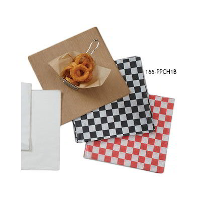 American Metalcraft PPCH1B Fry Paper, 12 in x 12 in, Black Checkerboard