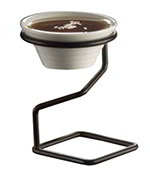 American Metalcraft RAB22 Wrought Iron Sauce Cup Stand, 2-3/4 in x 2-3/4 in x 4 in H, Black