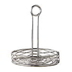 American Metalcraft RBNC27 Birdnest Condiment Rack, 7-3/4 in Dia., Center Handle W/ Slot, Chrome Finish