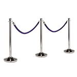 American Metalcraft RSCLC Securit Portable Barrier System, Post & Base, 15 in D x 40 in H, Polished Chrome