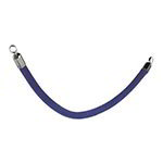 American Metalcraft RSCLRPCHBU Securit Velour Rope, 2 in D x 60 in L, Blue w/ Chrome Ends