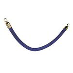 American Metalcraft RSCLRPGOBU Securit Velour Rope, 2 in D x 60 in L, Blue w/ Gold Ends