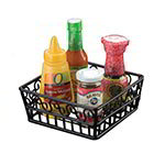 American Metalcraft SBS70 Basket, 7 in Square, Black Scroll Design, Wrought Iron