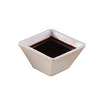 American Metalcraft SCR20 Sauce Dish, 2 oz, Square, Ribbed, Porcelain