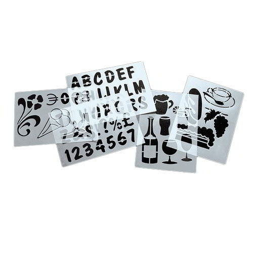 American Metalcraft SECSTN5 Transparent Stencil Set: Letters, Numbers, & Symbols