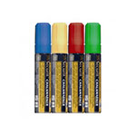 American Metalcraft SMA720V4 Securit Big Chalk Markers, Rain & Smear Proof, Assorted Colors