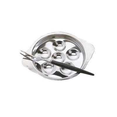 American Metalcraft SN60 Snail Plate, 6 Compartments, 5-1/2 in Diameter