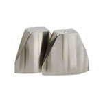 American Metalcraft SPDX22 Salt & Pepper Shaker Set, 2-5/8 in H, Triangle, 18/8 Stainless Steel