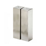 American Metalcraft SPDX33 Salt & Pepper Shaker Set, 3-3/4 in H, Rectangle, 18/8 Stainless Steel