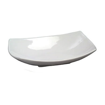 American Metalcraft SQVL914 Prestige Bowl, 14 in x 9 in x 3-1/4 in, Ceramic, White