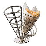 American Metalcraft SS33 Ironworks Basket, 3-Cone Basket, 10-1/2 dia x 10-1/2 in H, Conical, Black