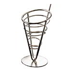 American Metalcraft SS59 Ironworks Basket, 1-Cone Basket, 5 in x 9 in H, Conical, Black Stainless Steel
