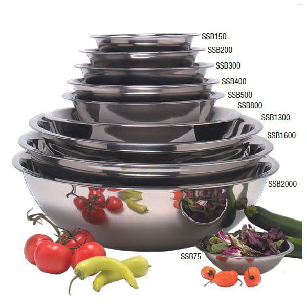 American Metalcraft SSB1300 Mixing Bowl, 13 qt Capacity, Stainless