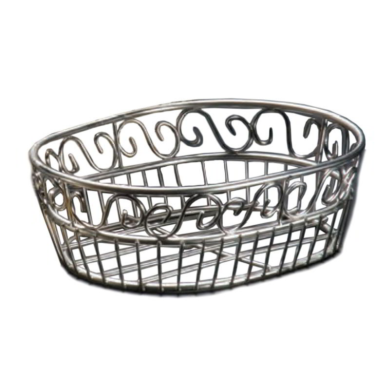 American Metalcraft SSOC97 Basket, 6-3/4 x 9 in Oval, Stainless