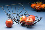 American Metalcraft STCB8 Space/Time Continuum Basket, 8 in Sq. x 3 in H, Black Finish