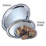 American Metalcraft STOV128 Affordable Elegance Serving Tray, Oval, 12 x 8 in, Embossed, Chrome