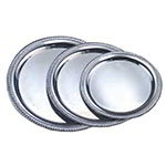American Metalcraft STRD214 Affordable Elegance Serving Tray, Round, 14 in Dia., Embossed, Chrome