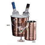 American Metalcraft SW4C Wine Cooler, 4-3/4 in Diameter, Stainless, Copper Plated, Hammered Finish