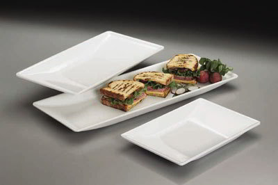 American Metalcraft TRPZ23 Trapezoid Serving Platter, 23-in, Melamine