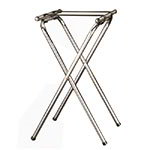 American Metalcraft TRSD1815 Deluxe Tray Stand, 31 in High, Nylon Straps, Folding, Polished Chrome