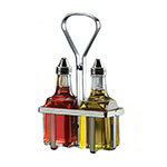 American Metalcraft VWB26 Oil/Vinegar Bottle, 6 oz, Square Glass Bottom w/ Stainless Top