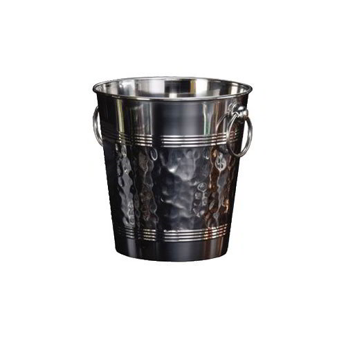 American Metalcraft WB9 Wine Bucket, 8-1/2 in High, Hammered Nickel Plated Brass