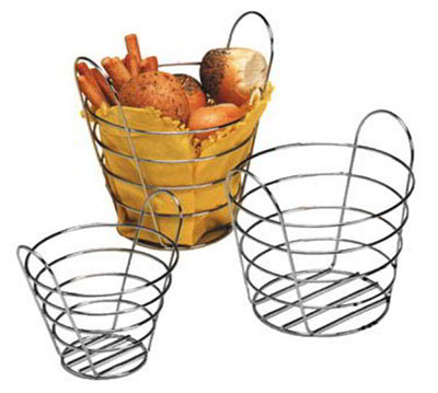 American Metalcraft WBC856 Basket, Round, 9 in Dia. x 6-1/2 in H, Chrome