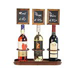 American Metalcraft WBWR3 Triple Wine Bottle Display w/ Chalk Board, 16 x 19-in, Copper Look