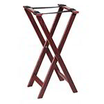 American Metalcraft WTSM31 Tray Stand, 31 in High, Nylon Straps, Folding, Mahogany