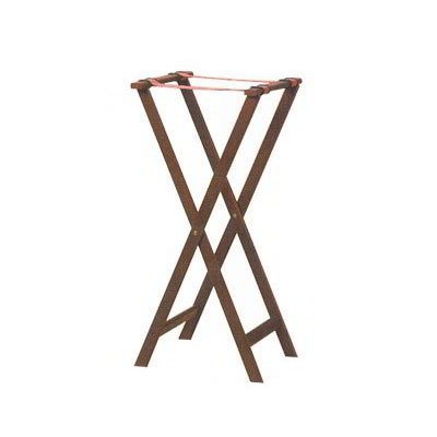 American Metalcraft WTSM38 Tray Stand, 38 in High, Nylon Straps, Folding, Mahogany