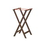 American Metalcraft WTSW32 Tray Stand, 31 in High, Nylon Straps, Folding, Walnut