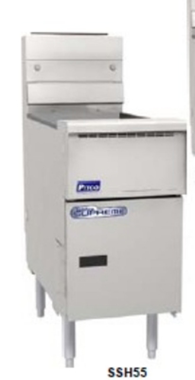 Pitco SSH55R-MC-S LP Gas Fryer - (1) 50-lb Vat, Floor Model, LP