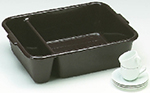 Vollrath 1721-31 Divided Bus Pan, 18 x 23 x 6-in Deep, Grey