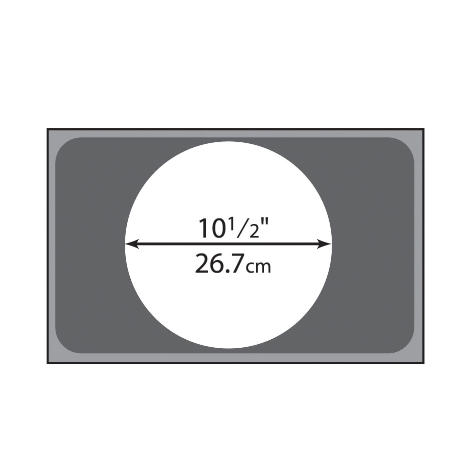 Vollrath 19189 Adapter Plate, 10-1/2 in Hole For Inset, Stainless